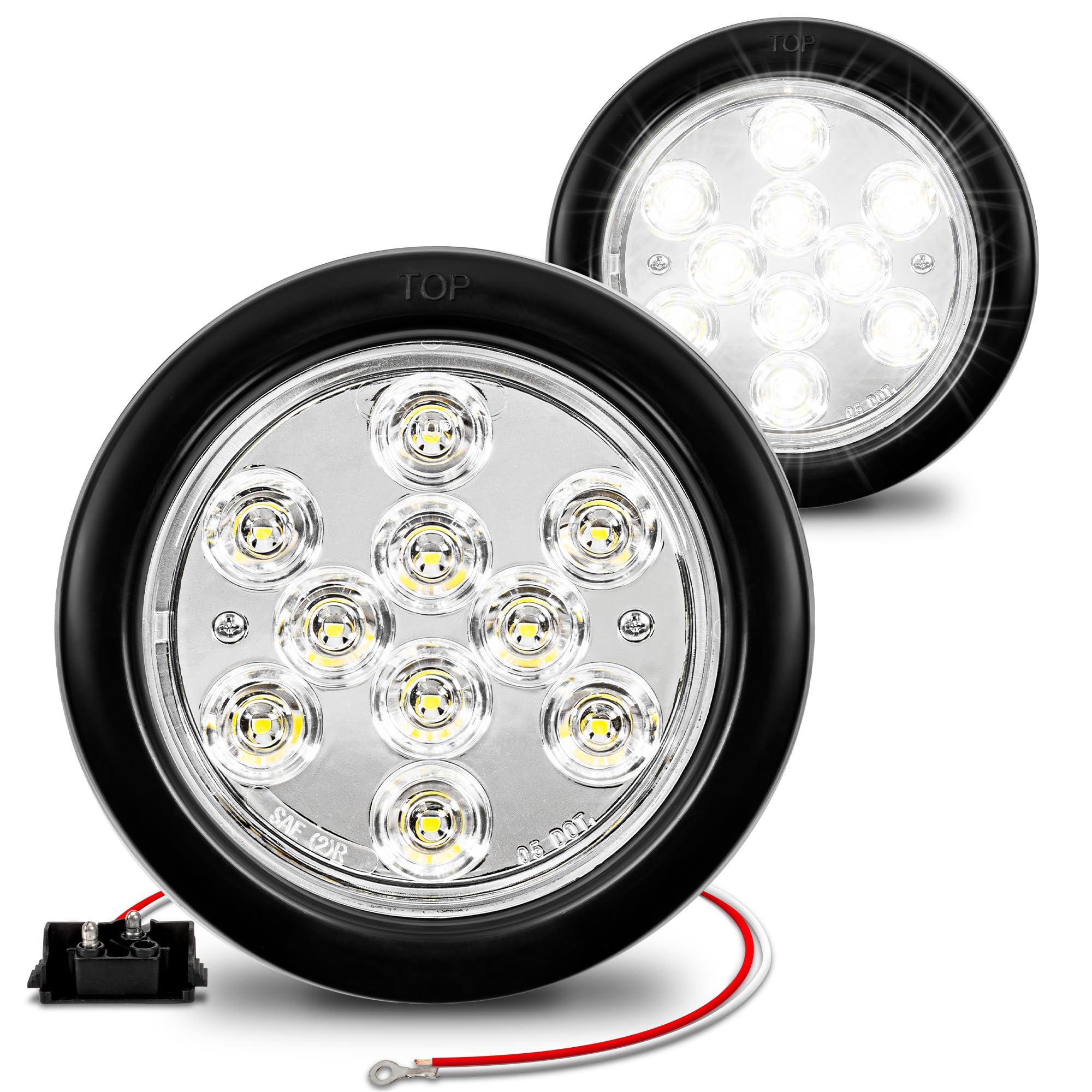 ONLINE LED STORE TRUE MODS front view showing clear lens and bright reverse output benefit visibility