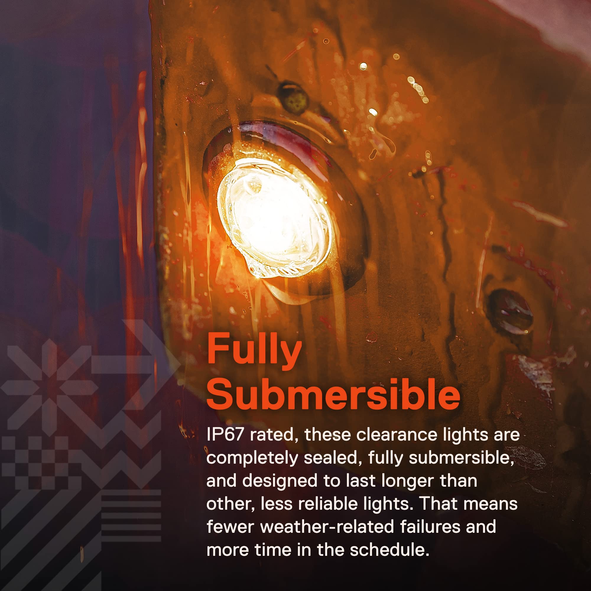 ONLINE LED STORE TRUE MODS installed on trailer corner shows improved side visibility benefit