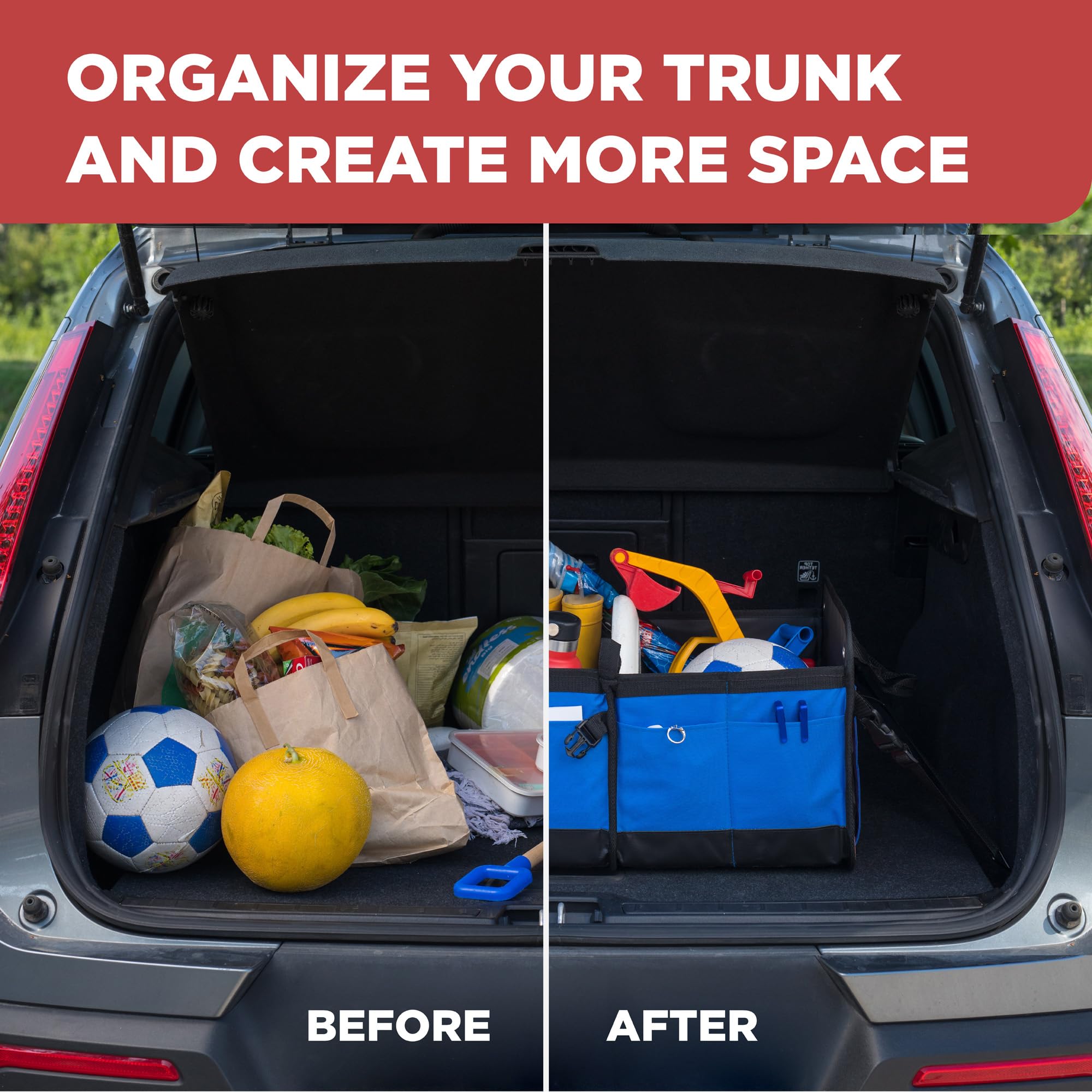TRUNKCRATEPRO holding groceries and gear for safer transport