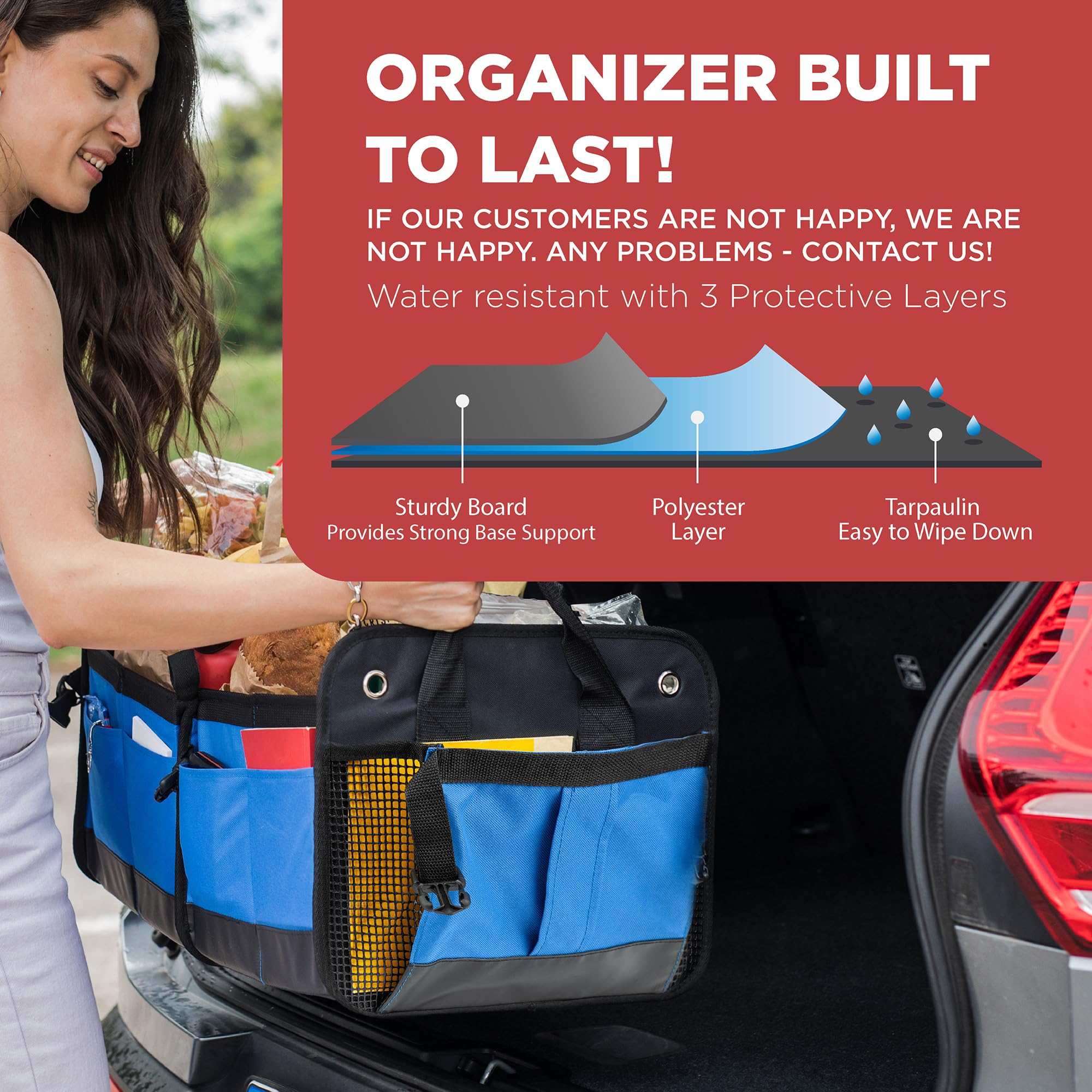 TRUNKCRATEPRO label and reinforced stitching for enhanced durability