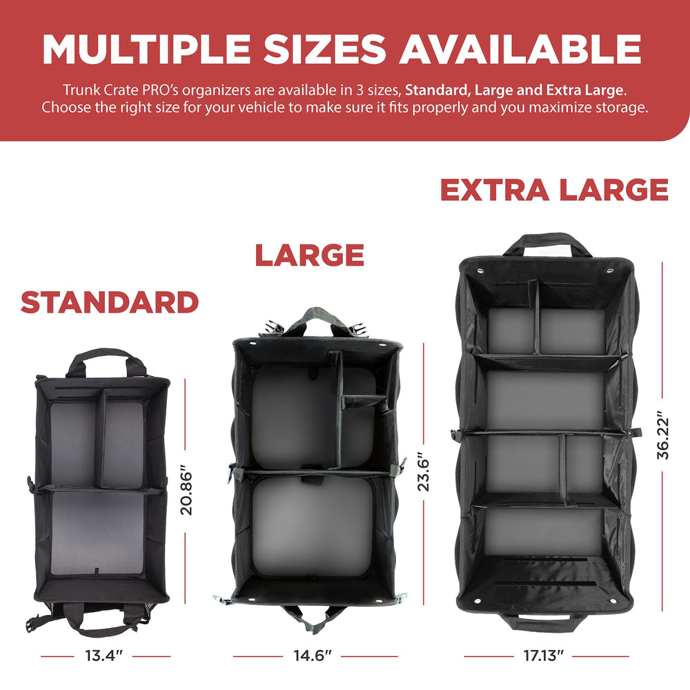 TRUNKCRATEPRO rigid base close-up showing support and upright stability