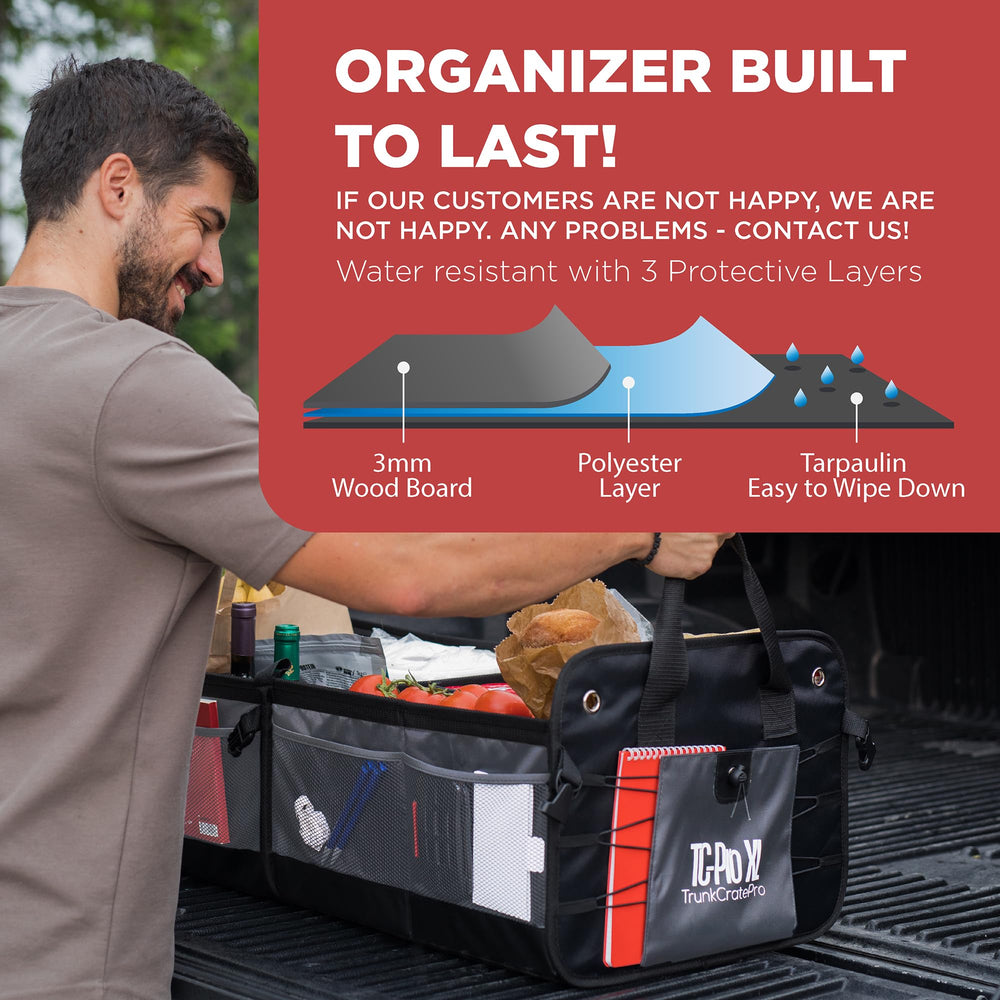 TRUNKCRATEPRO folded flat for compact storage and space-saving benefit