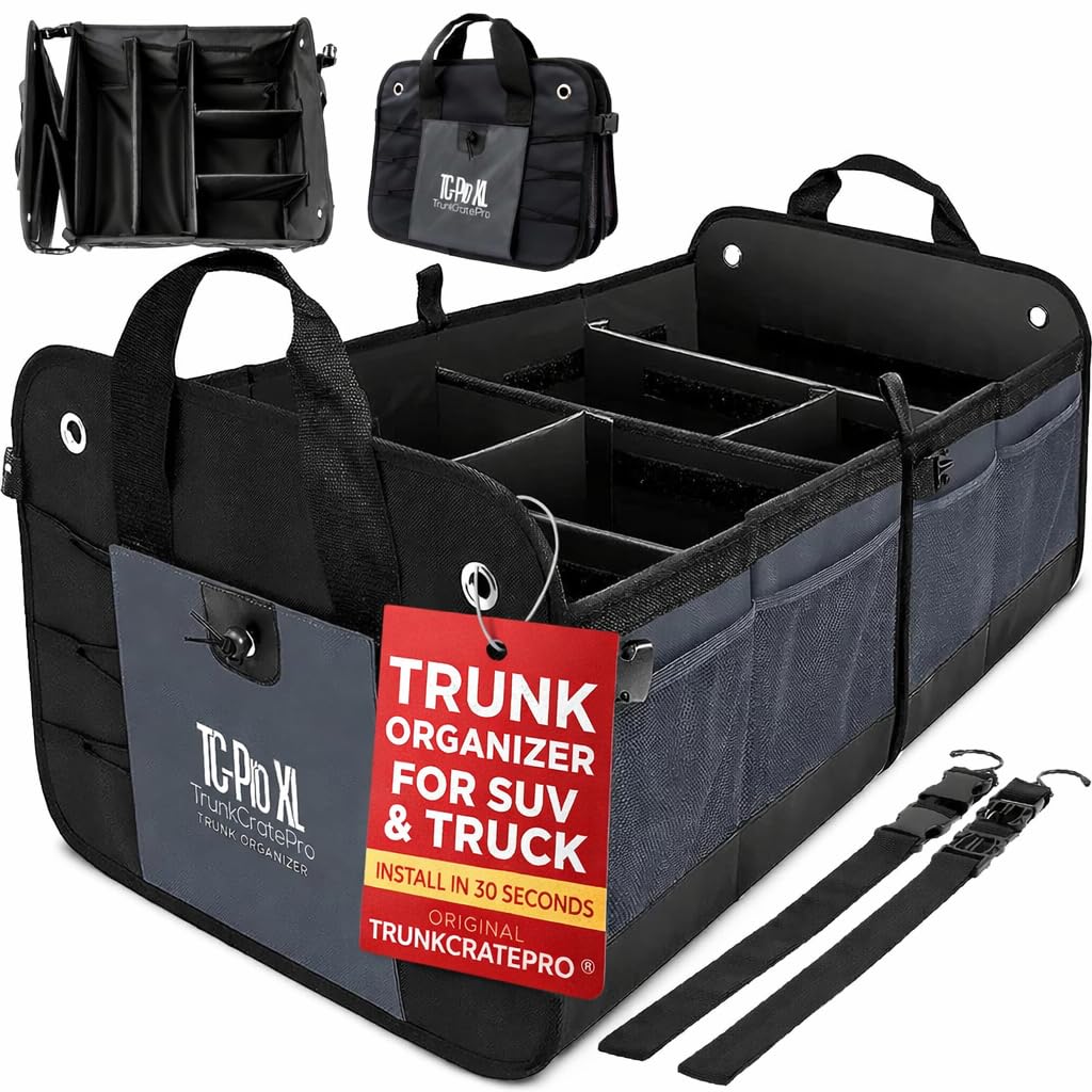 TRUNKCRATEPRO front view showing XL capacity and organized cargo benefit