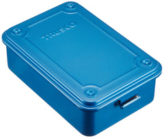 Trusco front view showing sturdy blue box and space-saving benefit
