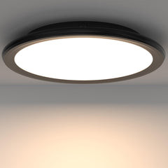 TrustWheel front view ceiling light showing modern round design and even glow