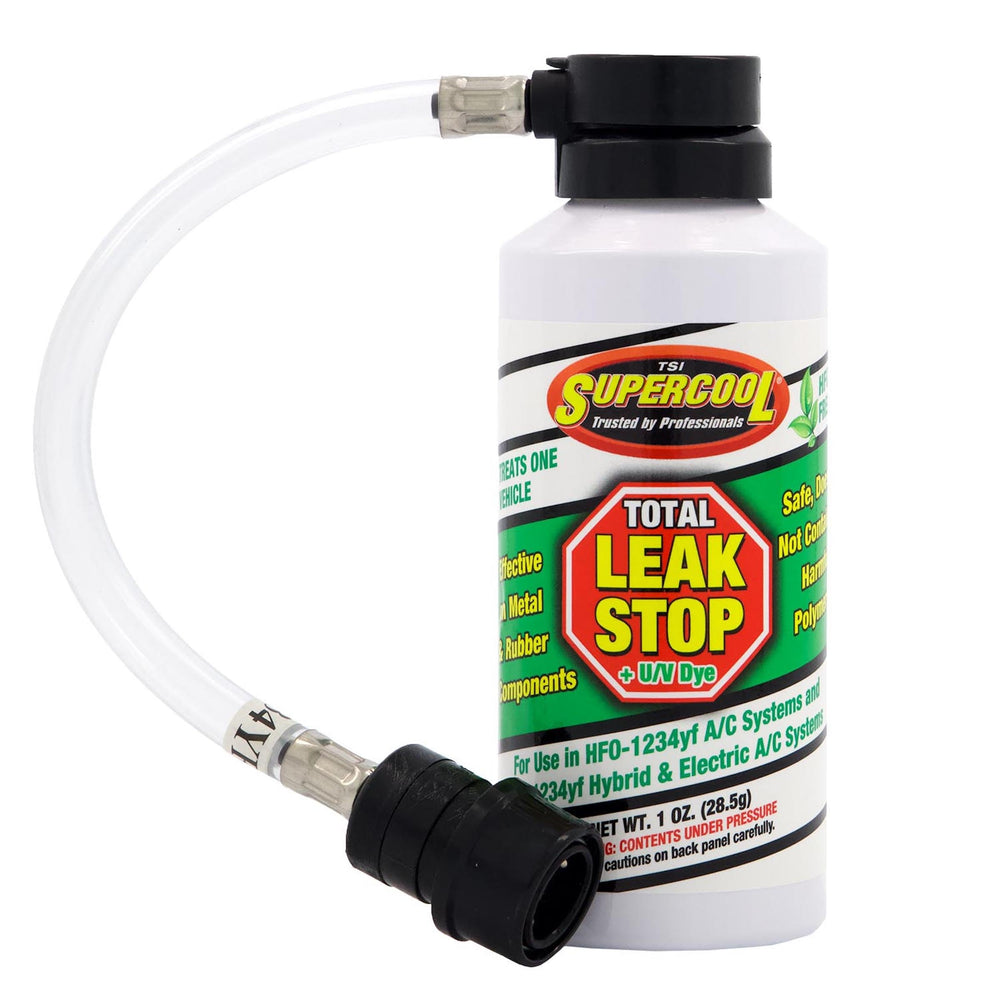 TSI Supercool front can showing product branding and benefit to seal leaks