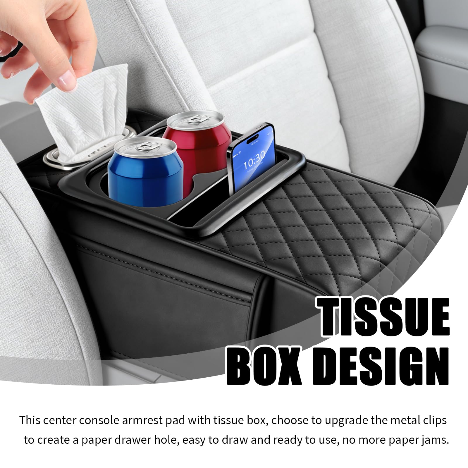 TSIEBRV phone slot cradling smartphone to prevent slipping during drives