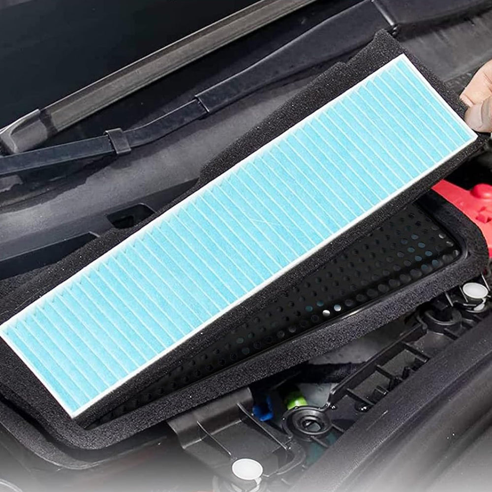 TSTESE kit pictured on roadside with Tesla Model 3 showing protection in dusty conditions