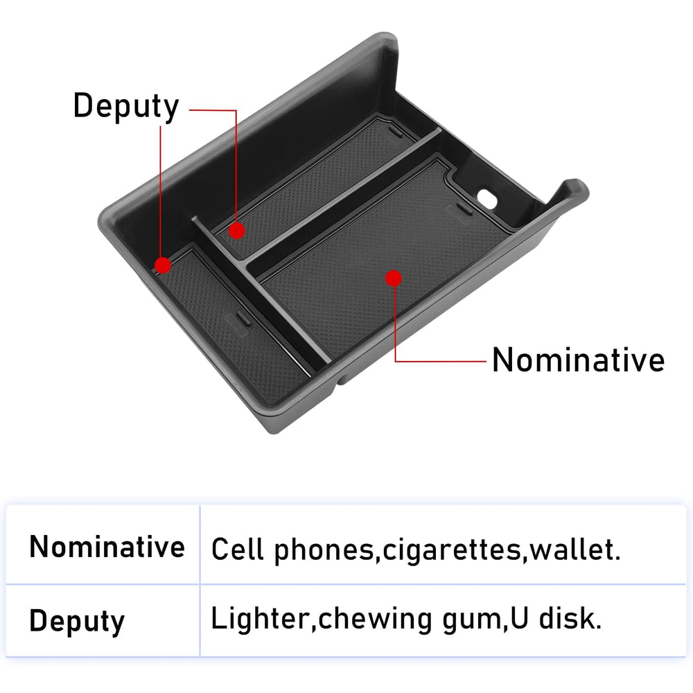 TTCR-II organizer installed with a phone and sunglasses showing easier access