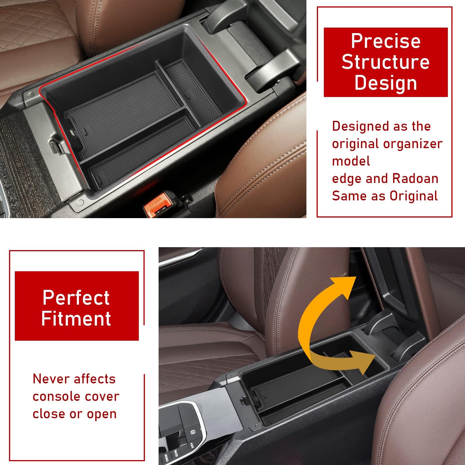 TTCR-II lifestyle shot of neat BMW interior highlighting clutter reduction benefit