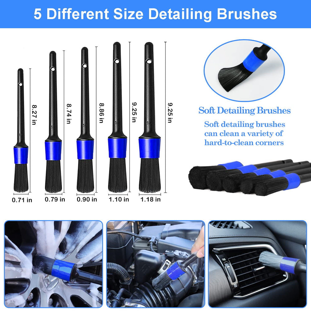 TTRCB detailing brushes array targeting vents, seams, and tight interior crevices gently