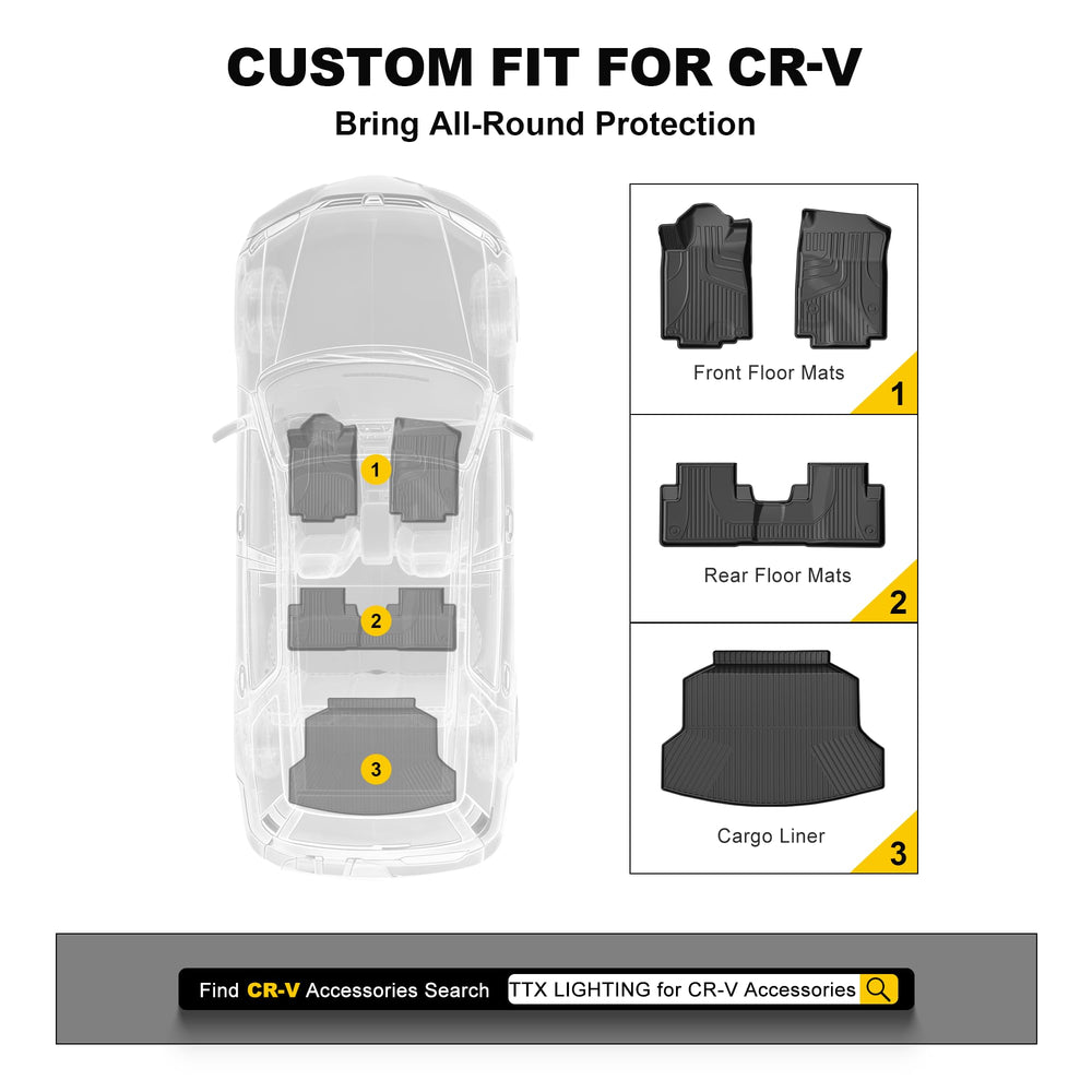 TTX LIGHTING lifestyle shot inside CR-V showcasing clean, upgraded interior