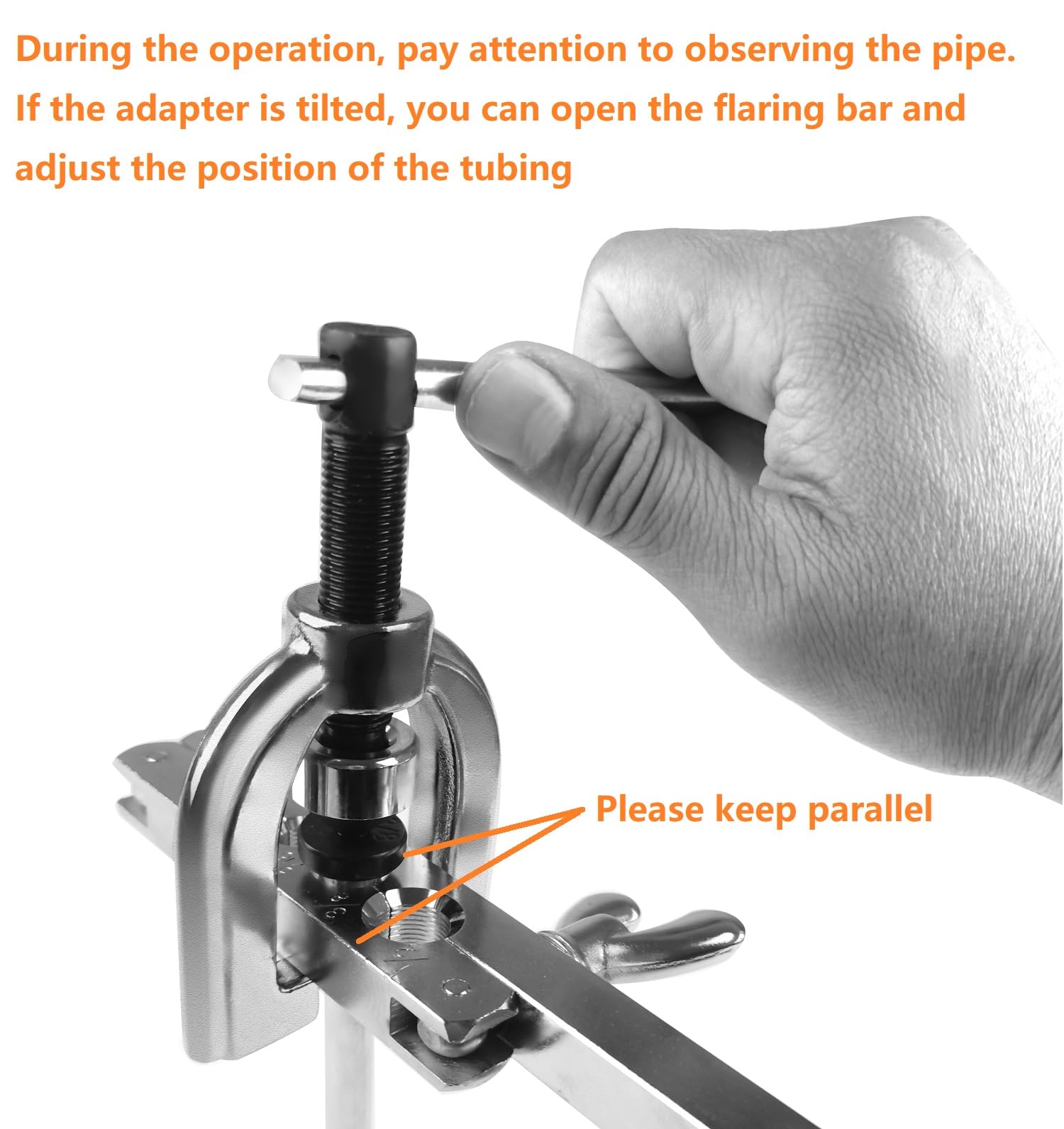 TUBPRO flaring yoke closeup showing forged strength and stable clamping