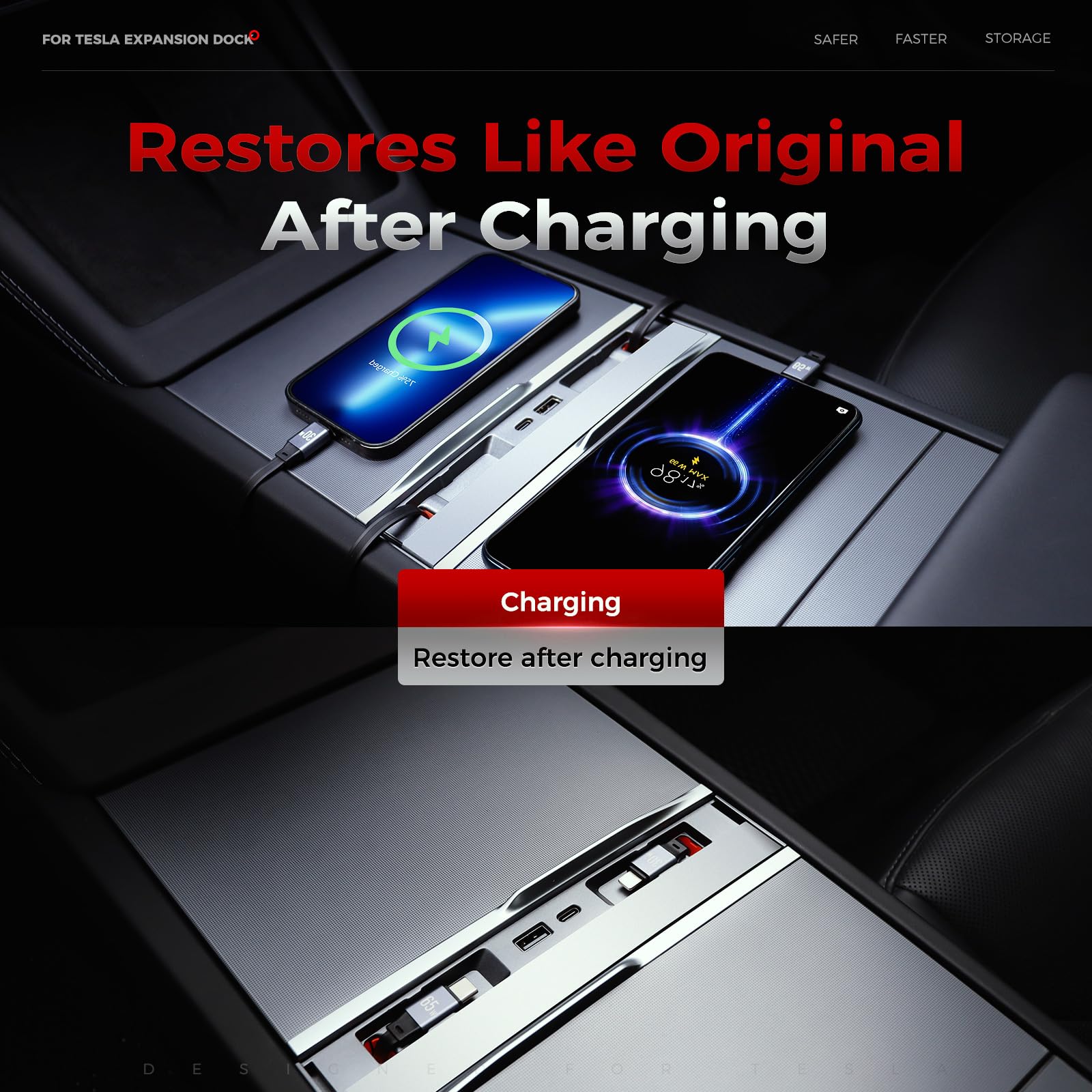 TUDEAO powering multiple devices simultaneously for faster on-the-go charging