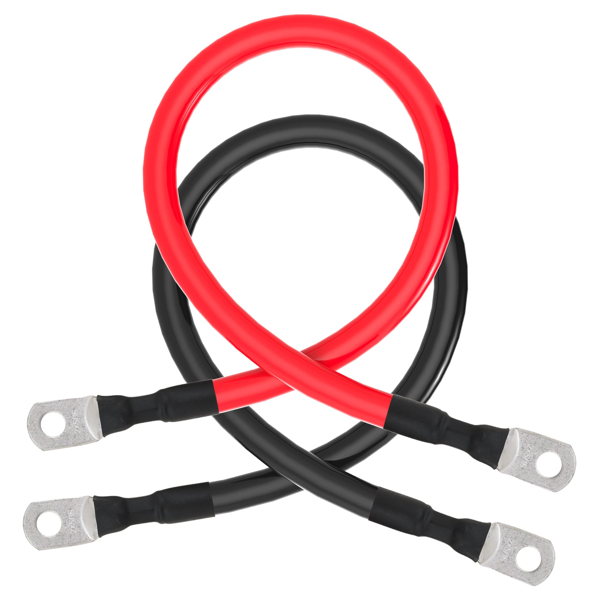 TUELETFU exposed wire cross-section and gauge mark to confirm 2 AWG heavy-duty conductivity