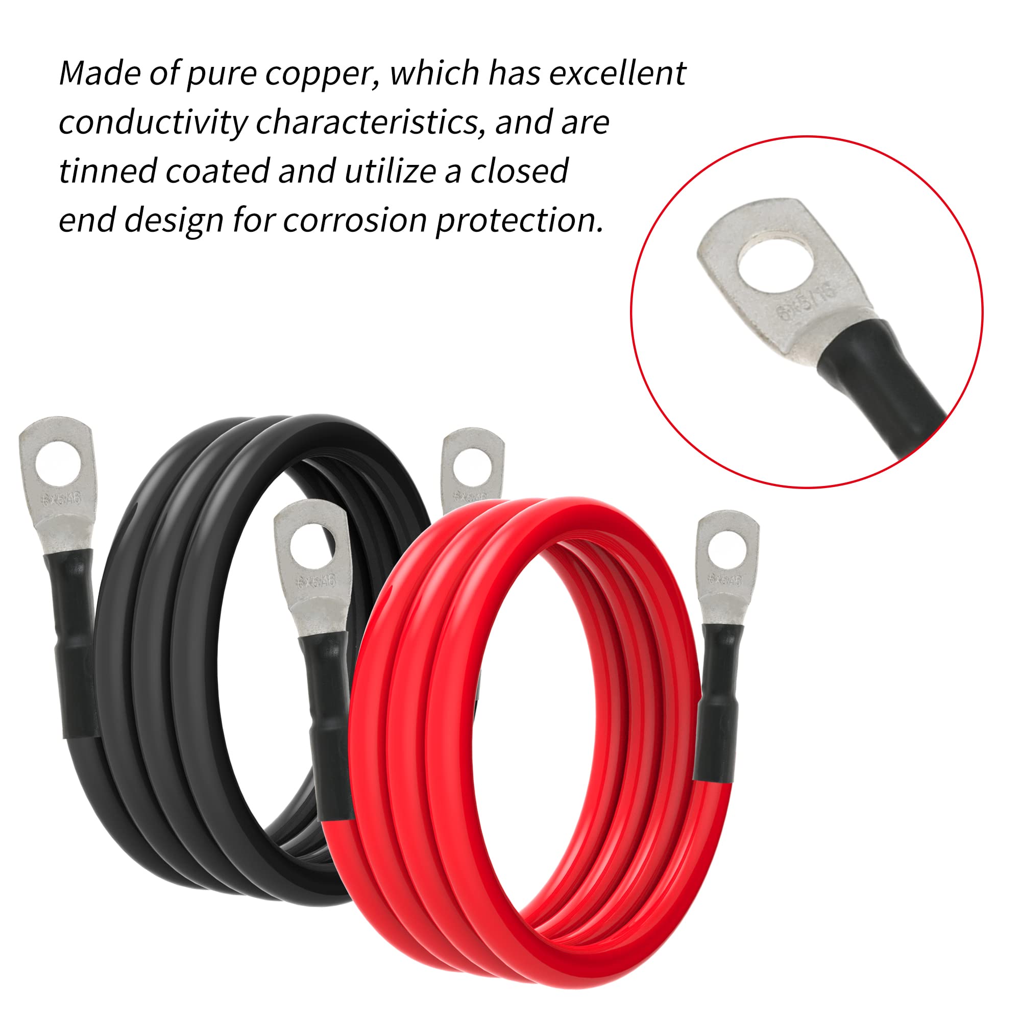 TUELETFU full 3FT cable laid out to show length and ready-to-install convenience