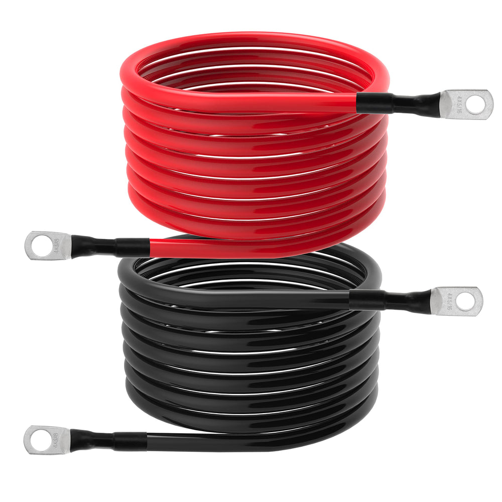 TUELETFU cables connected to boat battery showing marine-grade corrosion protection