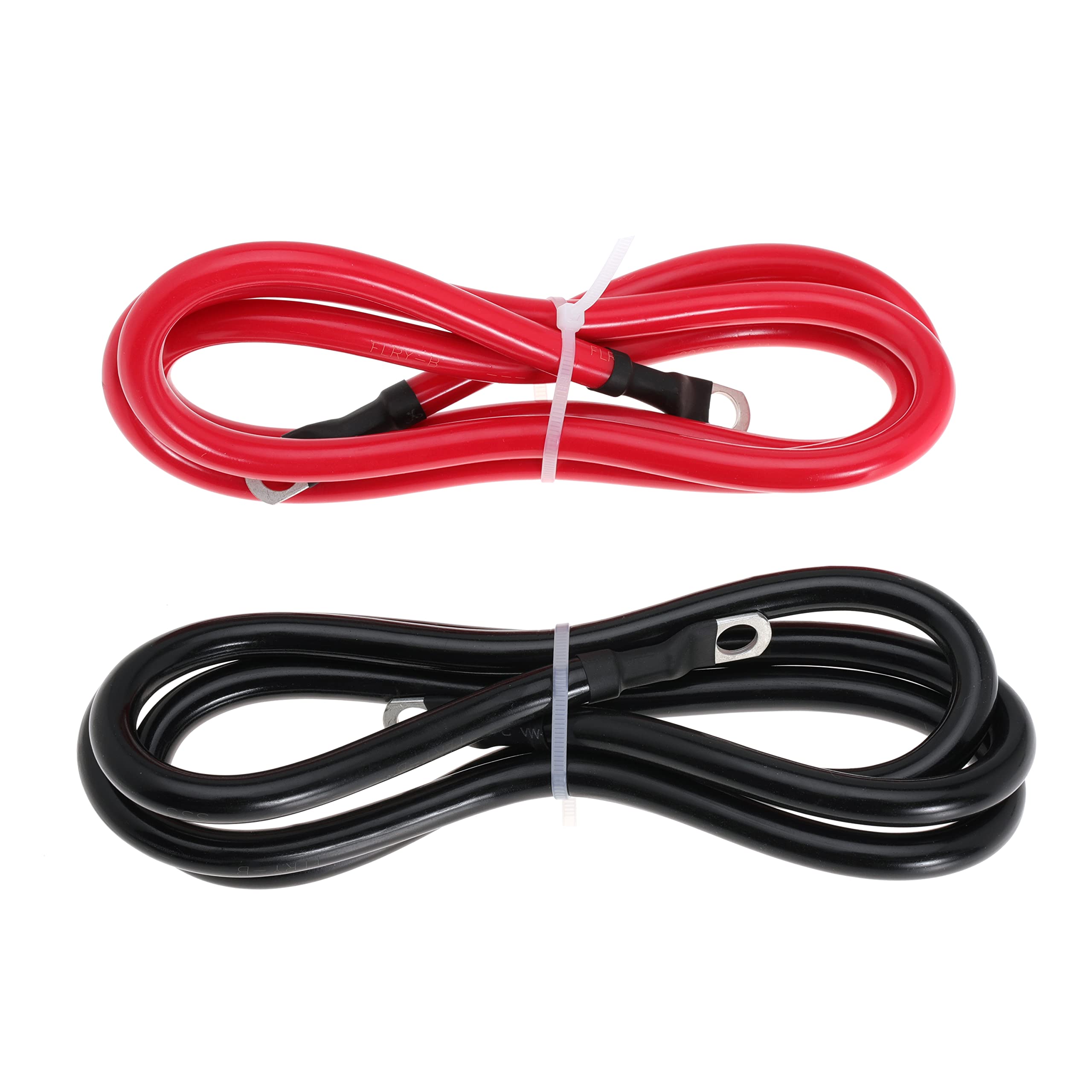 TUELETFU battery cables installed on boat battery illustrating marine-ready corrosion resistance