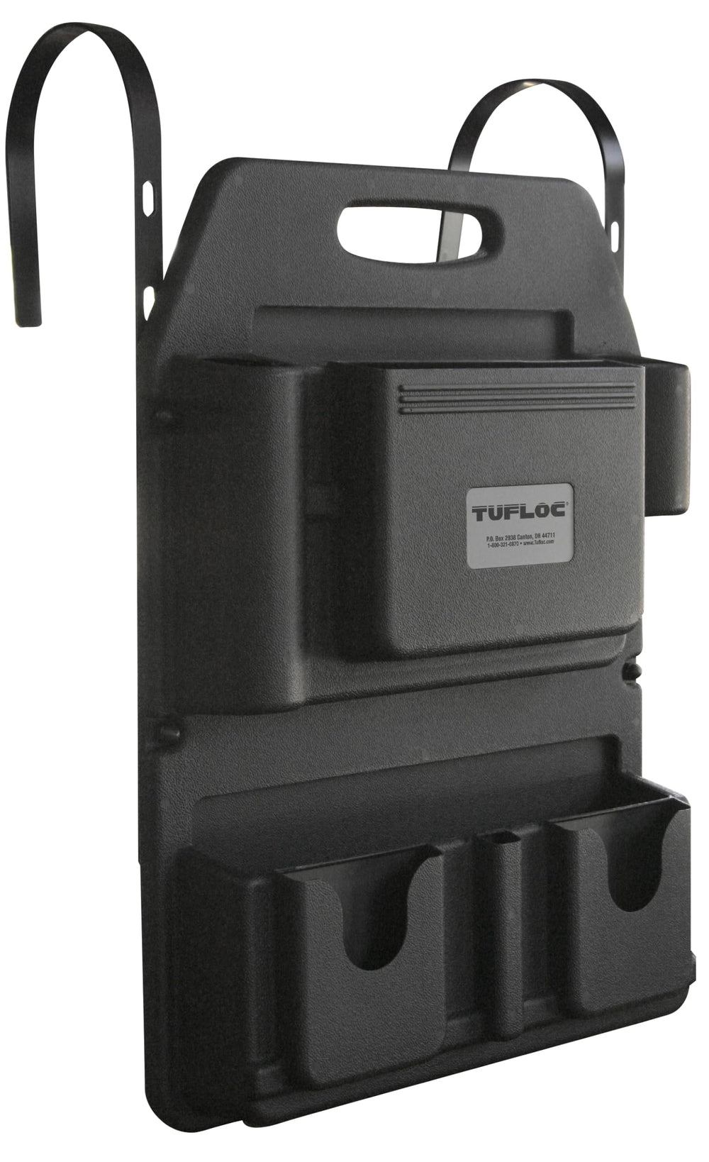 Tufloc handle detail highlighting portable convenience and easy removal