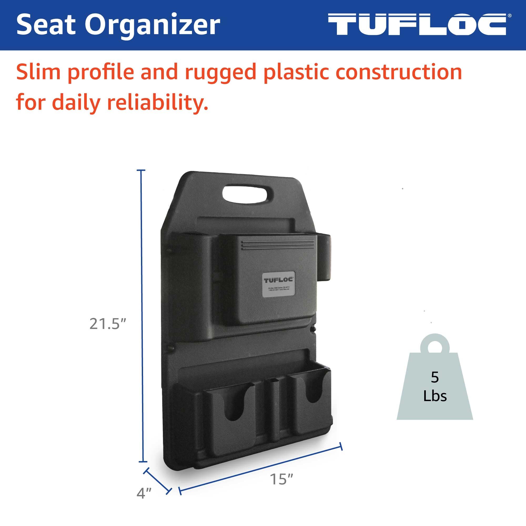 Tufloc installed on a passenger seat demonstrating secure fit and accessibility