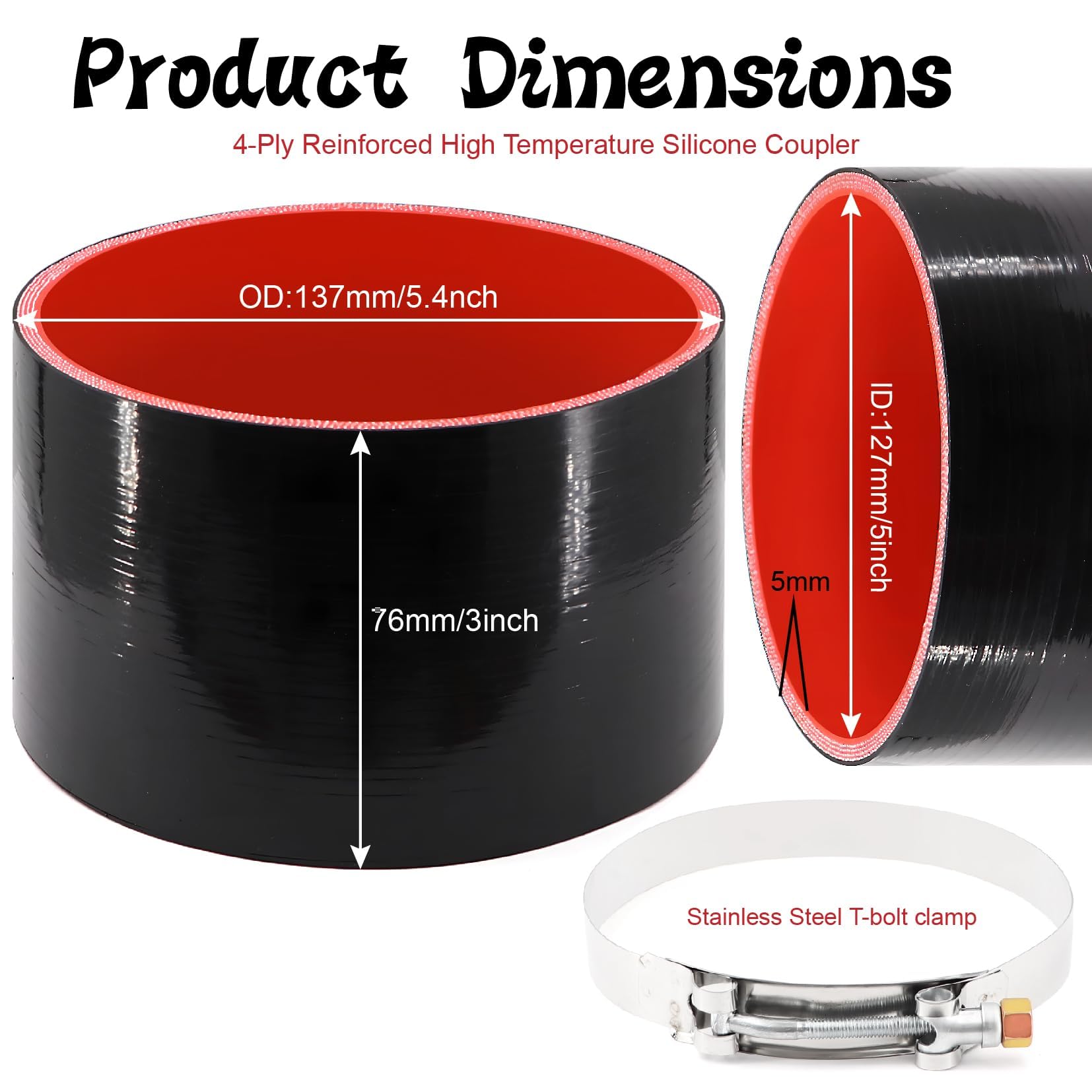TuoLauthon stainless T-bolt clamp detail showing corrosion resistance and tight seal