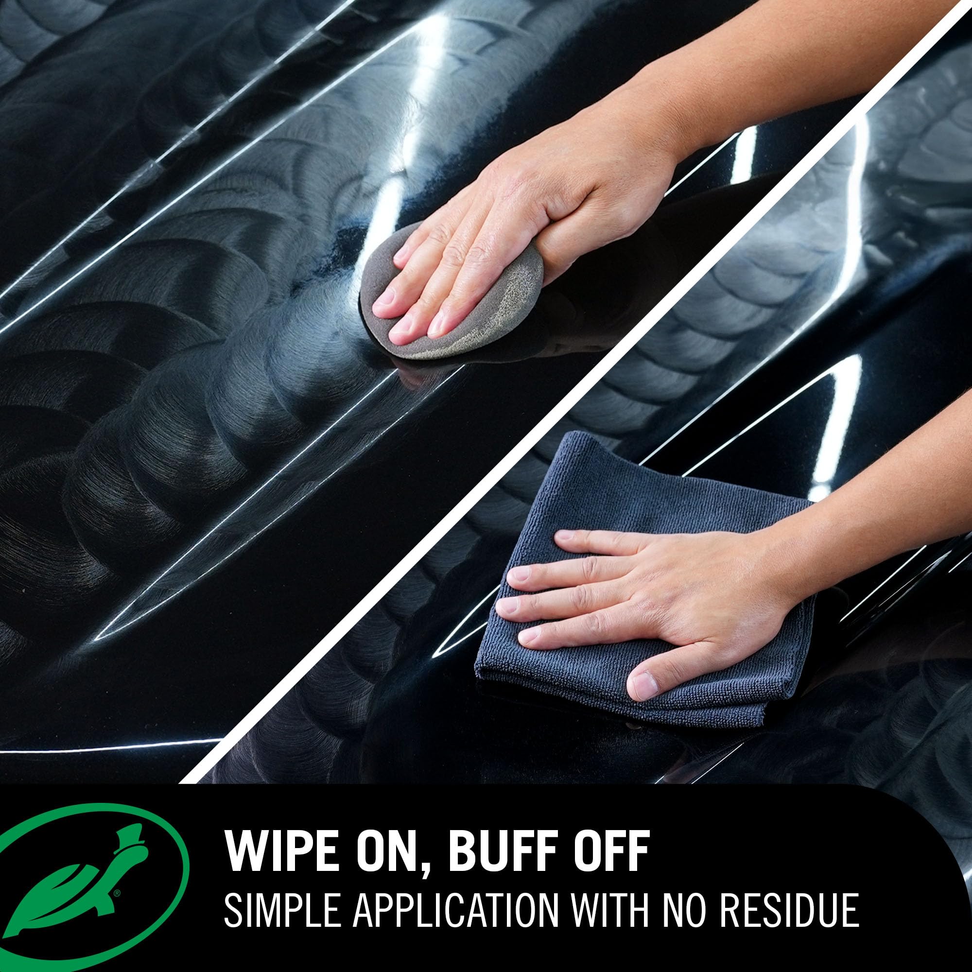 Turtle Wax being applied with foam applicator for effortless coverage