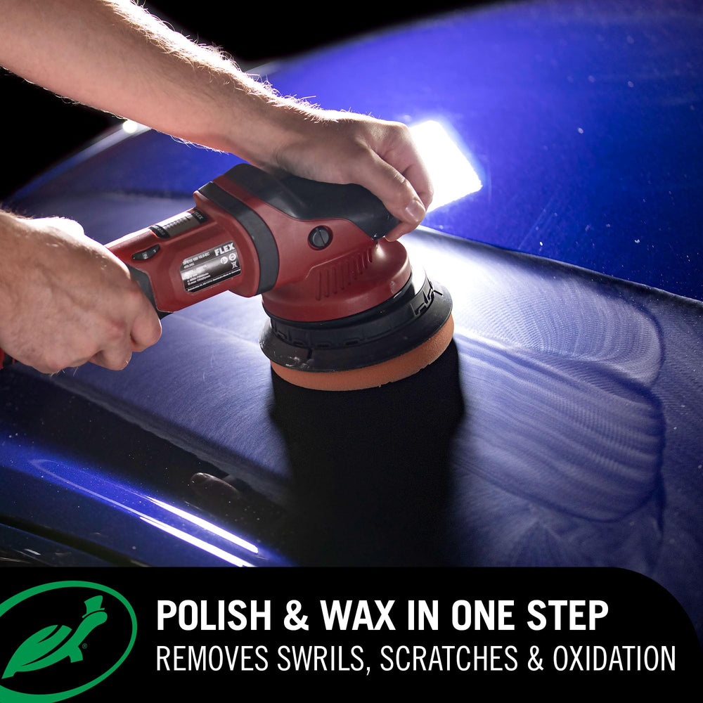 Turtle Wax cream texture on foam pad demonstrating smooth, spreadable formula