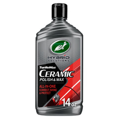 Turtle Wax Hybrid Solutions front packaging showing 14 oz bottle and benefits