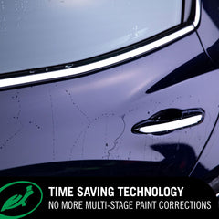Turtle Wax being applied with dual-action polisher for faster correction benefit