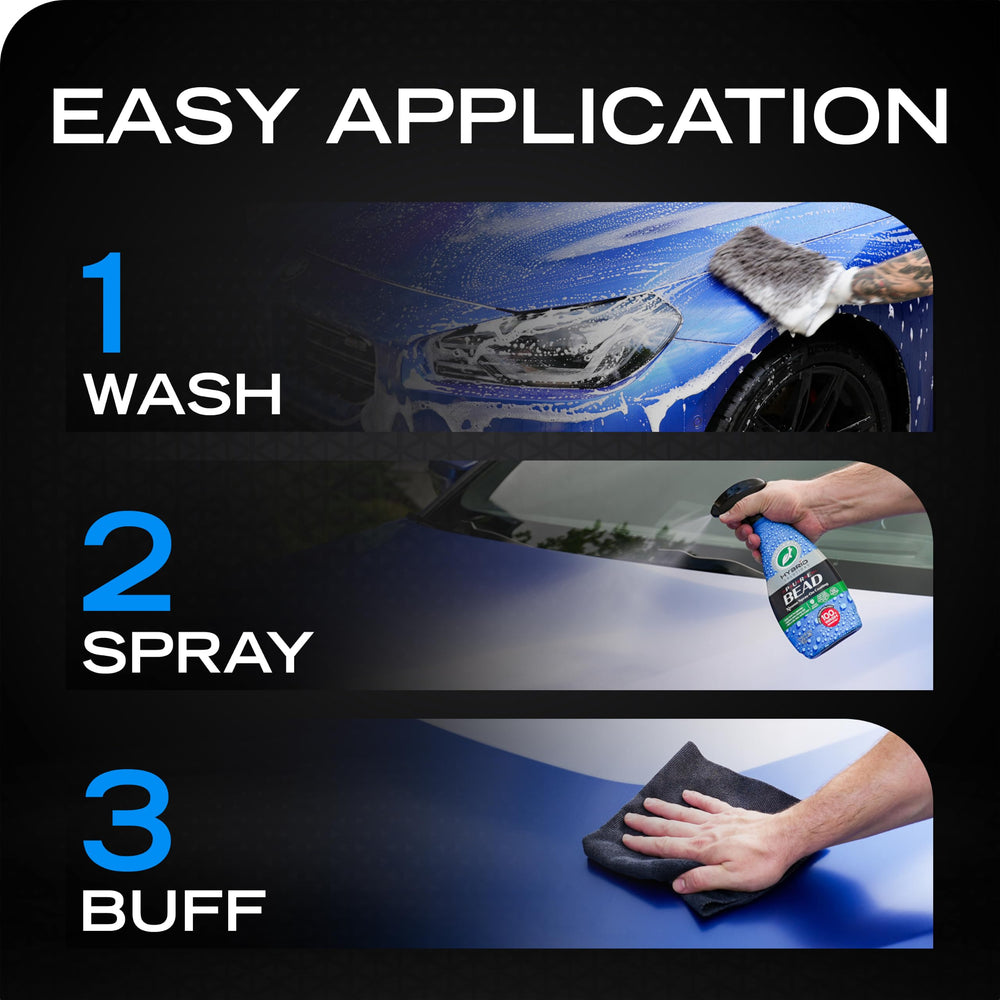 Turtle Wax Pure Bead on boat gelcoat illustrating marine-safe protective benefit