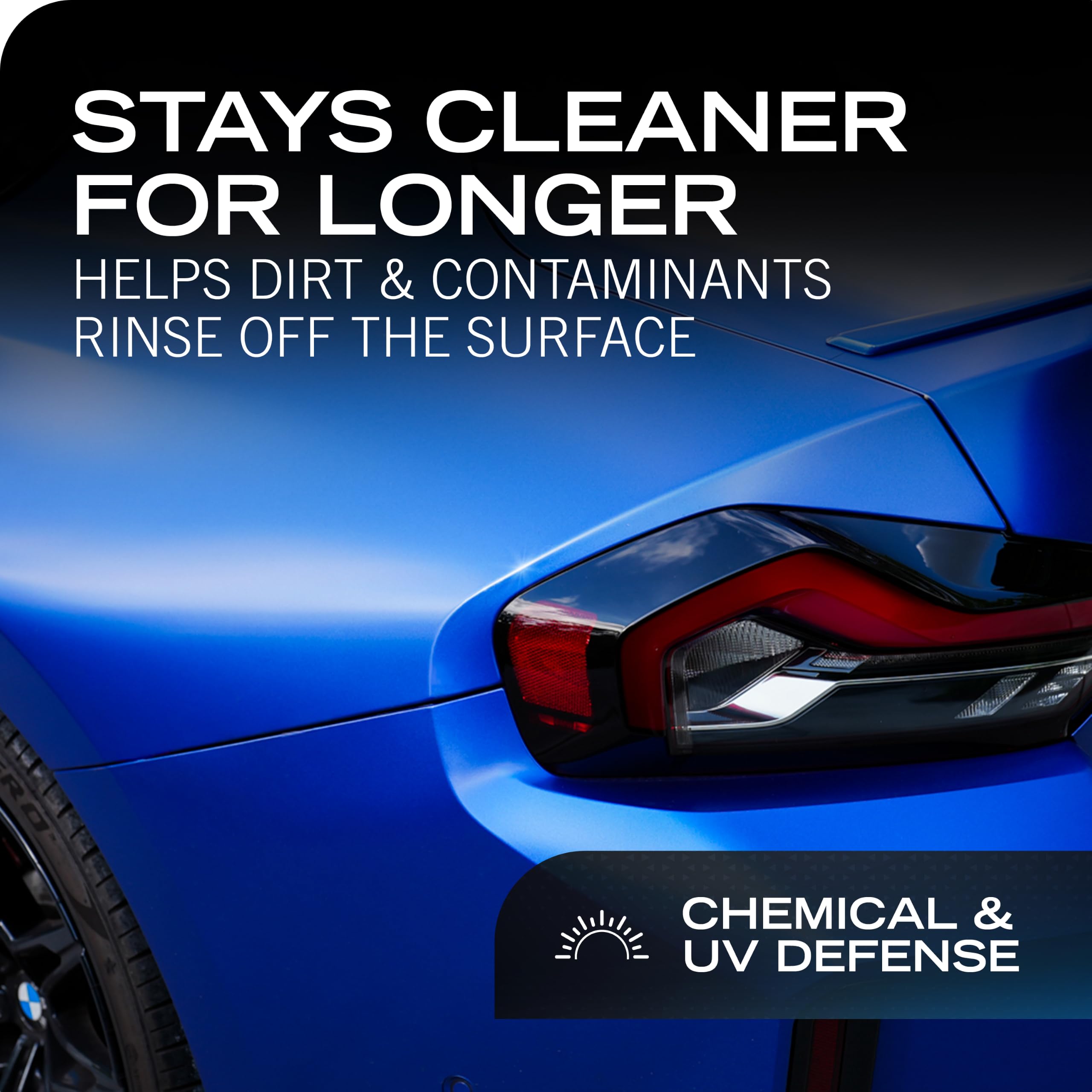 Turtle Wax Pure Bead water beading on paint illustrating superior hydrophobic benefit