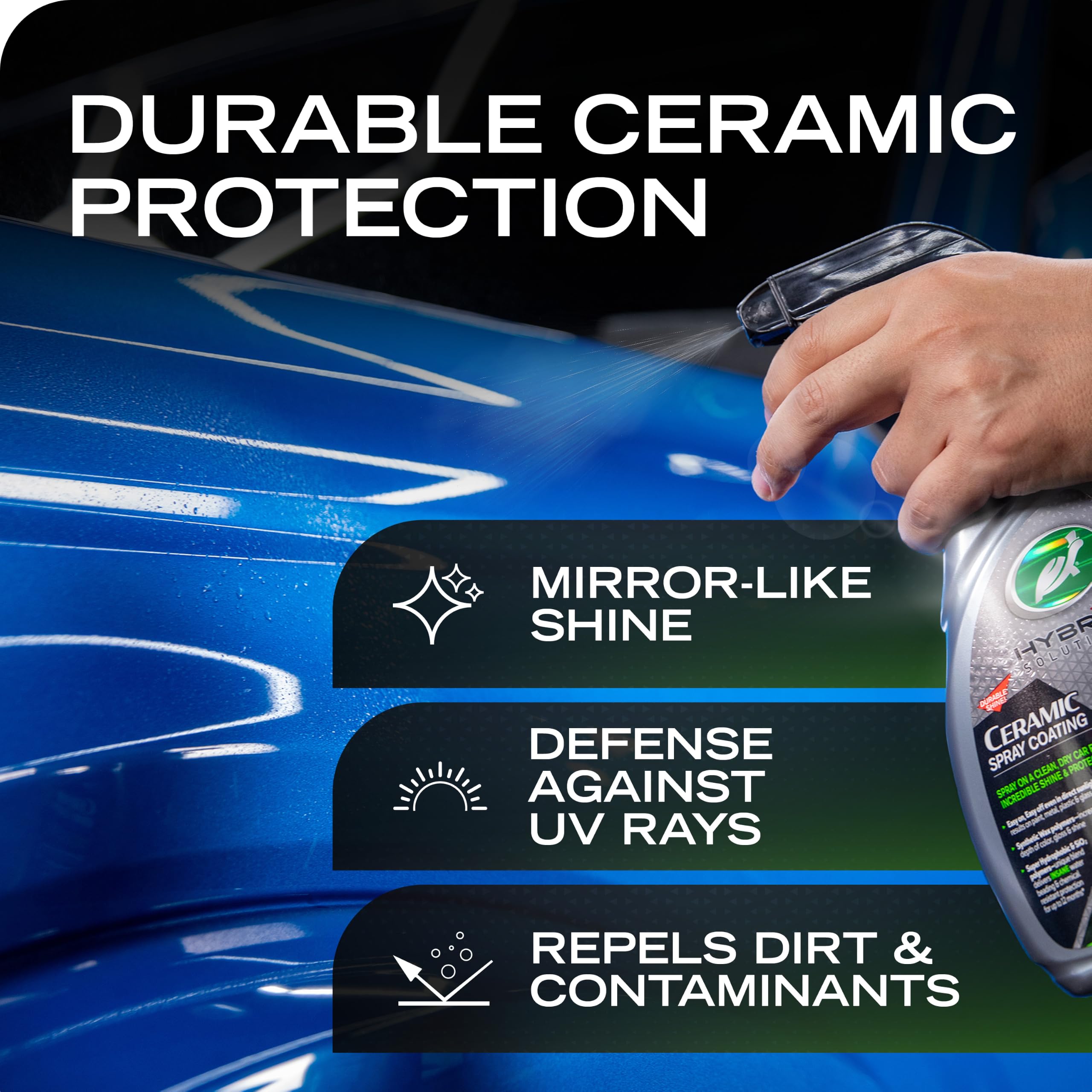 Turtle Wax formula texture poured to display ceramic polymers for durable protection