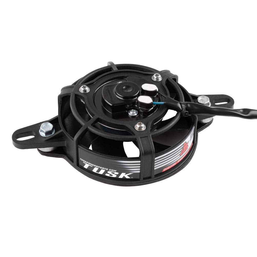 TUSK fan installed underhood illustrating protected placement against trail debris