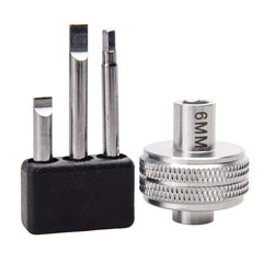 TUSK aluminum driver knurling and 1/4-inch socket, improved grip benefit