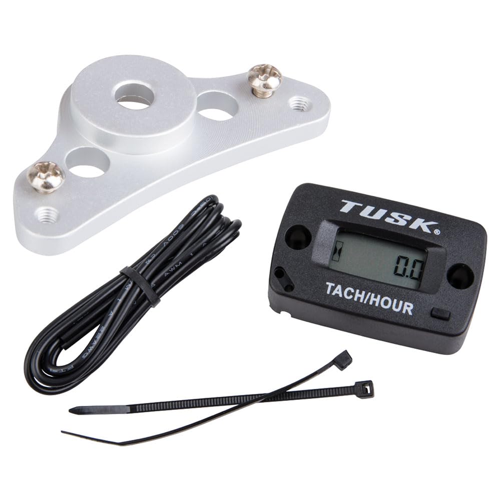 TUSK front view of tach/hour meter showing clear display and durable case