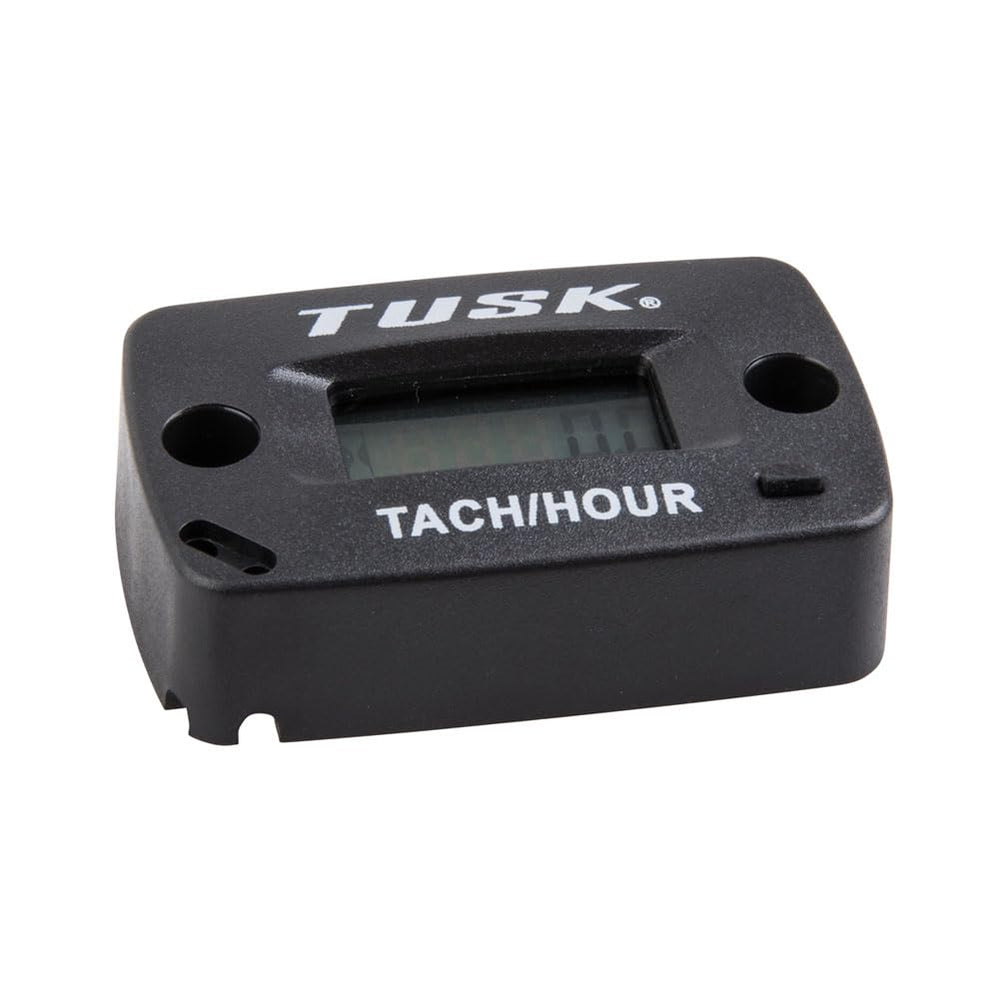 TUSK tach/hour meter mounted on an ATV dashboard for easy monitoring