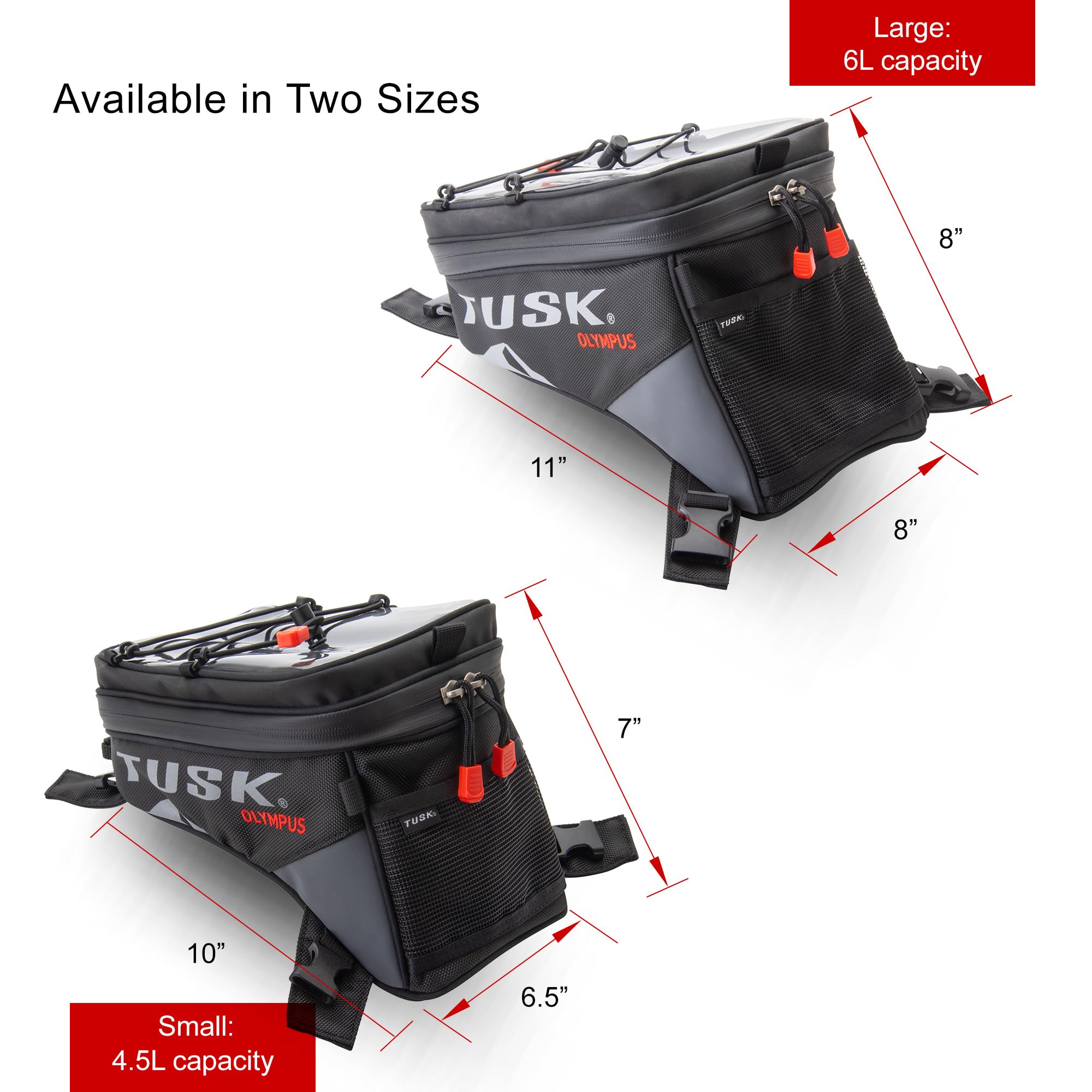 TUSK elastic top cord and sunglass loop securing external items