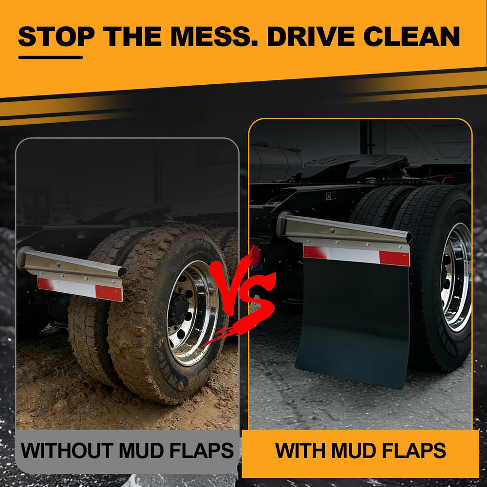 TUSPUR mud flap flexing in wet road test demonstrating impact resistance