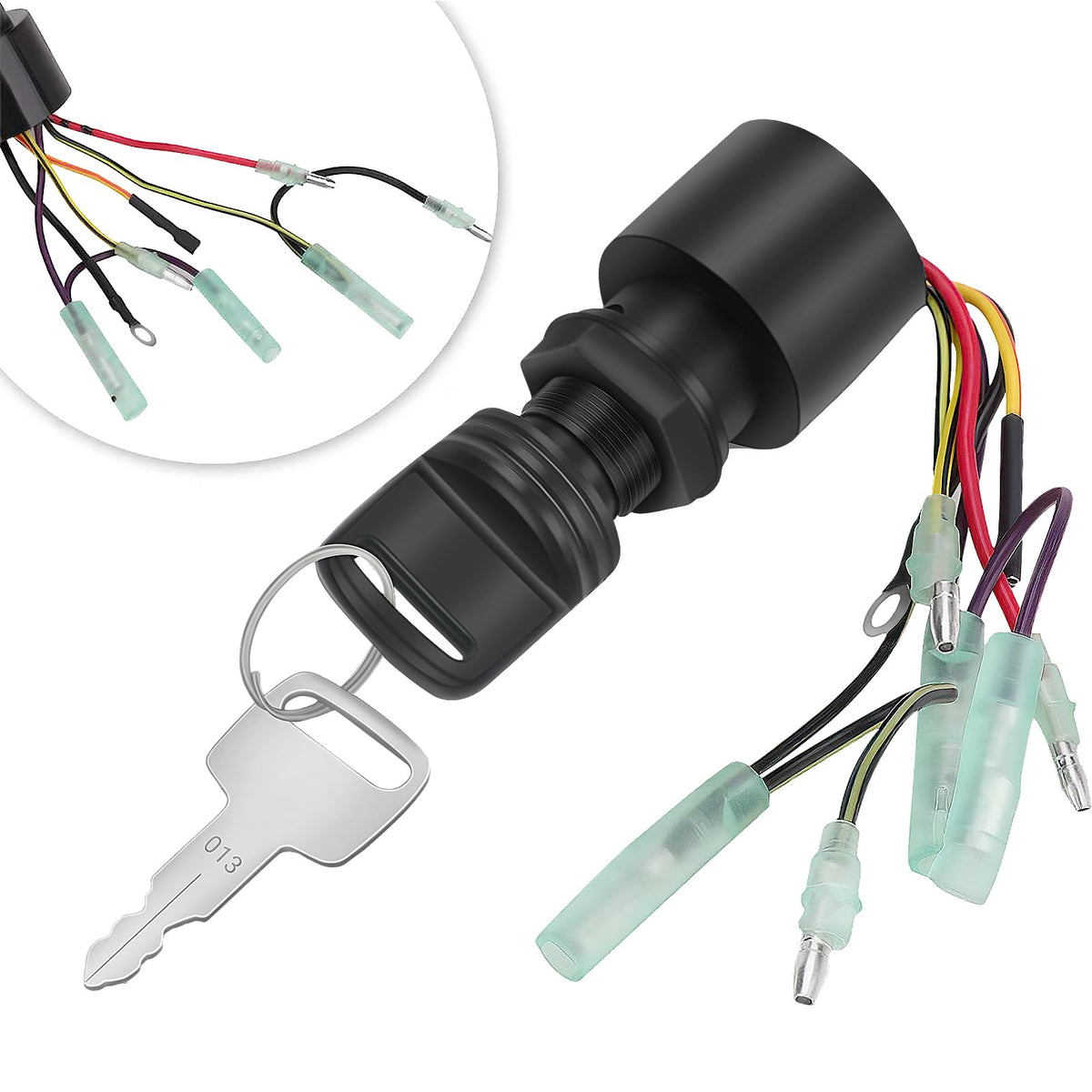 Tutor Auto front view ignition switch showing mount and face for easy replacement