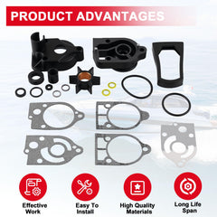Tutor Auto kit laid out with impeller, gaskets, and seals for straightforward rebuild benefit