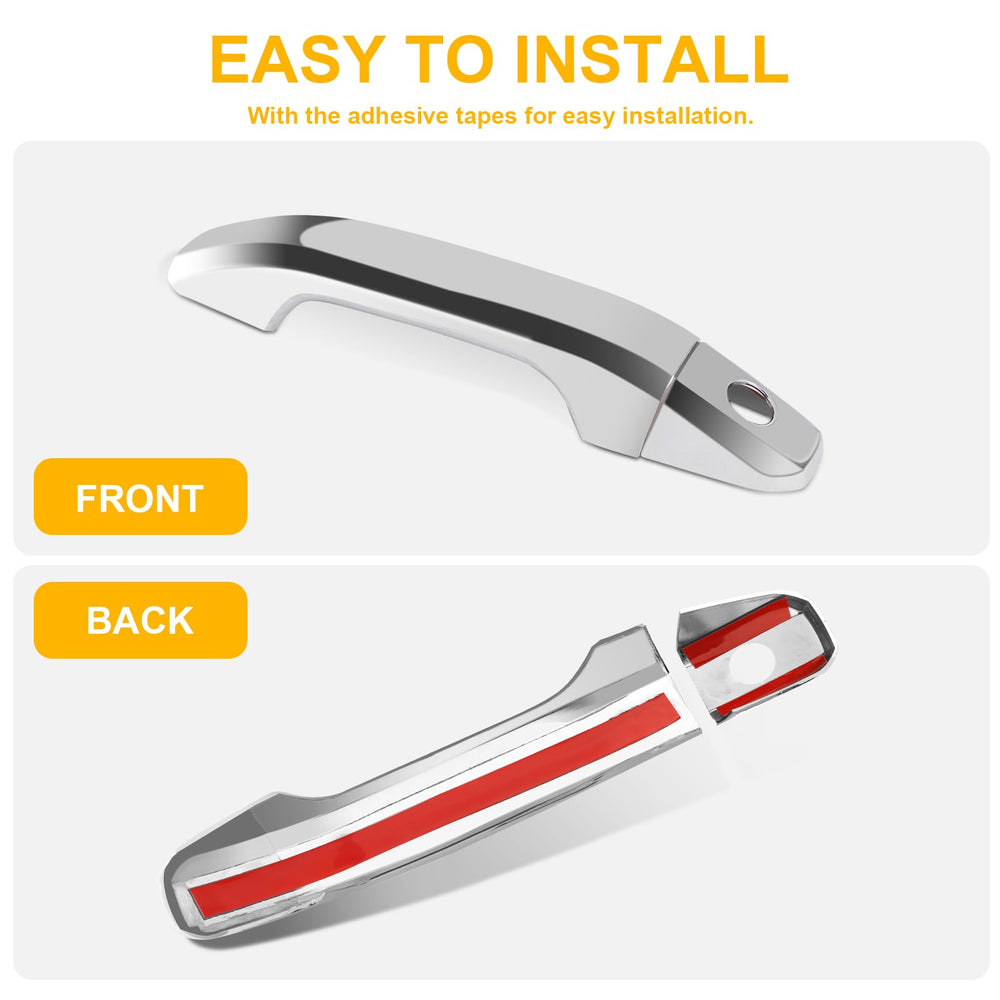 Tutor Auto vehicle in driveway with chrome handles enhancing curb appeal