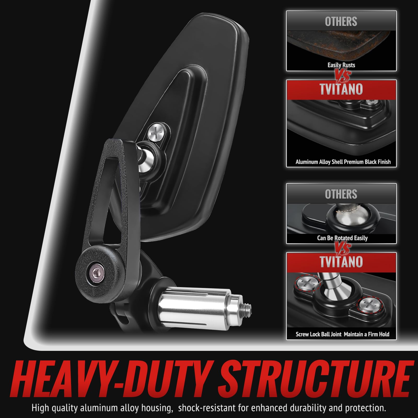Tvitano mirror mounted on Honda Grom MSX125 showing clearer rear sightline
