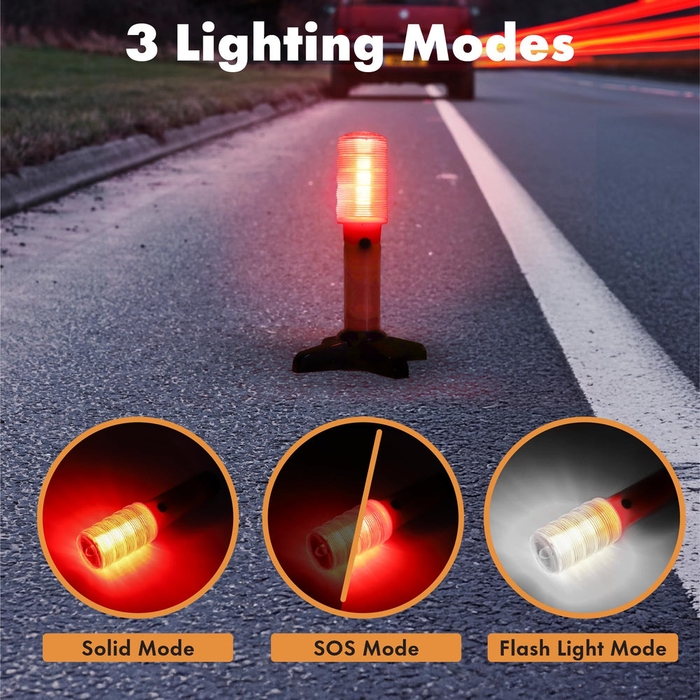 Twinkle Star detachable stand supporting flare on pavement for stability