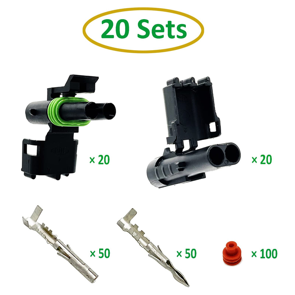 Twippo assembled male and female 2-pin connectors demonstrating secure sealed connection