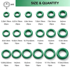 TWTADE close-up of green rubber O-rings highlighting flexible seals for reliable gasket replacement