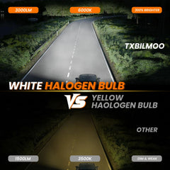 TXBILMOO night beam comparison demonstrating increased visibility range