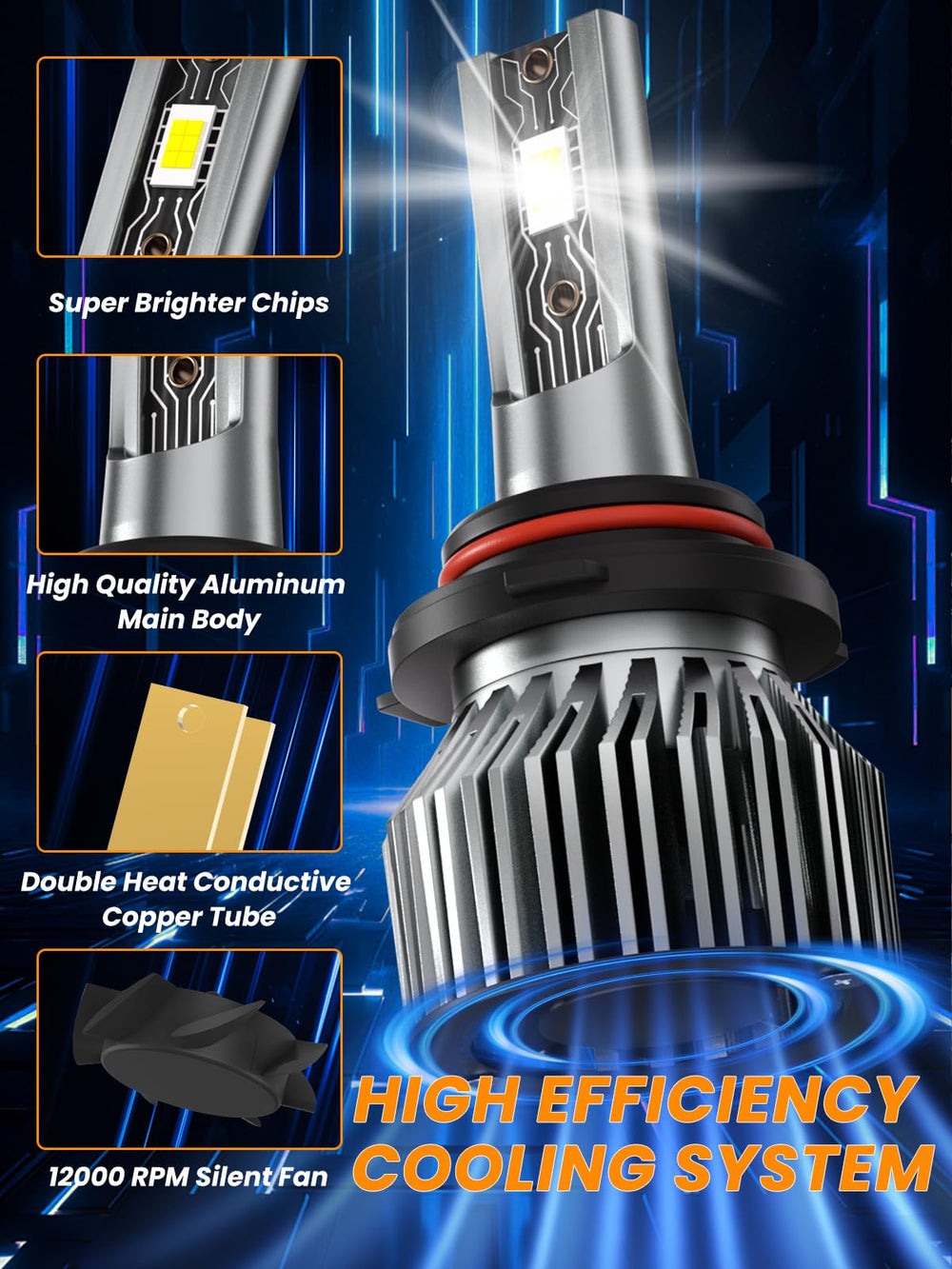 TXBILMOO high-speed cooling fan close-up offering fast heat dissipation