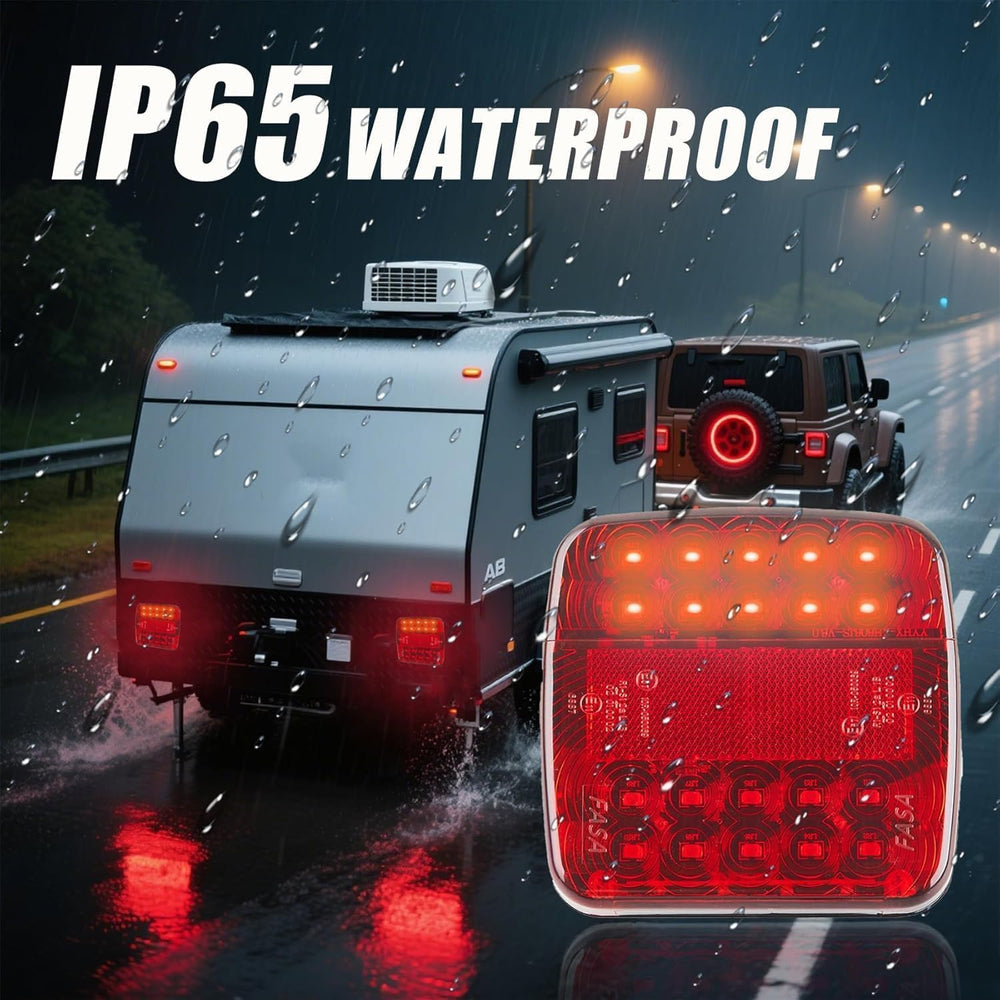 TXGSDXS lamps mounted on trailer in use improving rear visibility