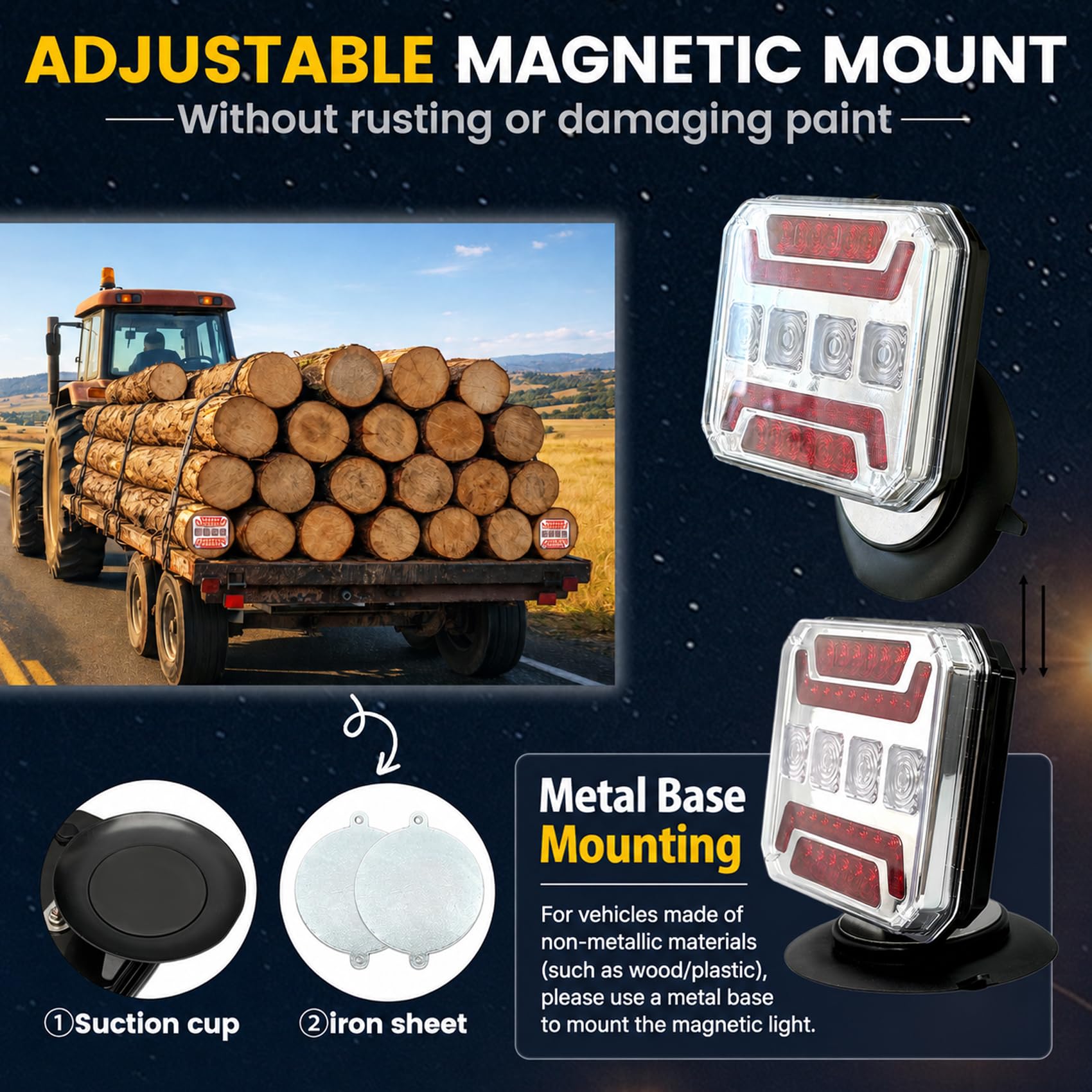 TXGSDXS mounted on trailer at night showing improved road visibility benefit