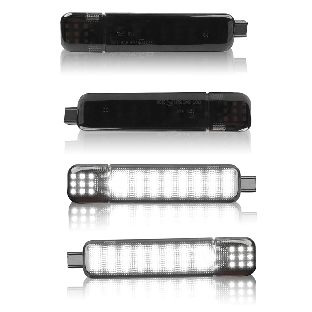 TXRXIZ front view of four LED door lights showing fitment and ready-to-install benefit